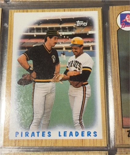 1987 Topps #131 Pirates Leaders Sid Bream Tony Pena — front