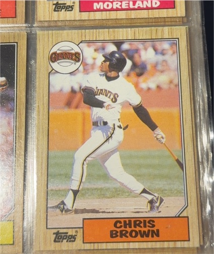 1987 Topps #600 Chris Brown — front