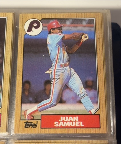 1987 Topps #255 Juan Samuel — front