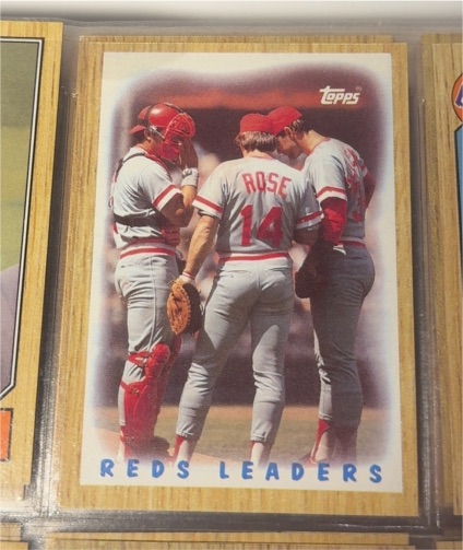 1987 Topps #281 Reds Leaders Pete Rose, Bill Gullickson, Bo Diaz — front