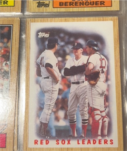 1987 Topps #306 Boston Red Sox Leaders Tom Seaver Rich Gedman John McNamara — front