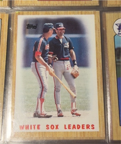 1987 Topps #356 White Sox Leaders Julio Cruz Ed Brinkman — front