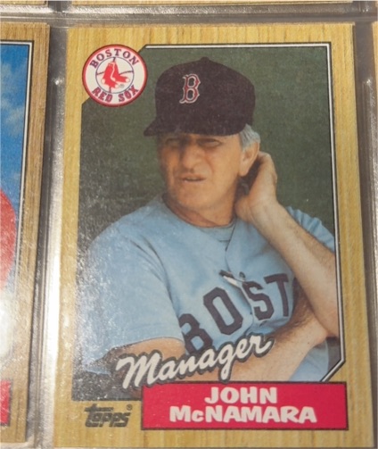 1987 Topps #368 John McNamara Boston Red Sox — front