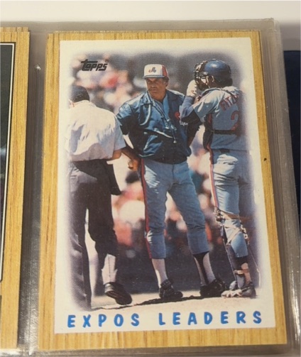 1987 Topps #381 Expos Leaders — front