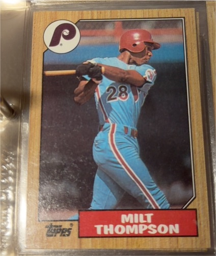 1987 Topps #409 Milt Thompson — front