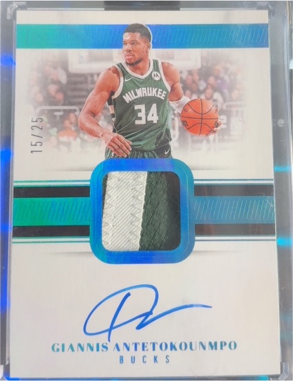 2019-20 Panini One and One #JA-GAN Giannis Antetokounmpo — front