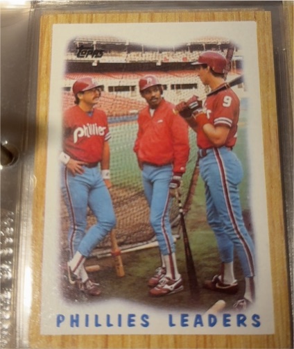 1987 Topps #481 Phillies Leaders Juan Samuel Von Hayes Glenn Wilson — front
