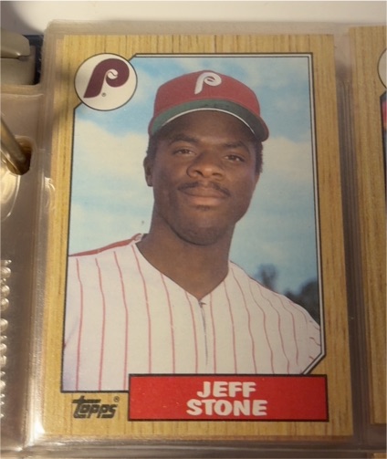 1987 Topps #532 Jeff Stone Philadelphia Phillies — front