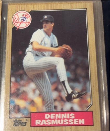 1987 Topps #555 Dennis Rasmussen — front