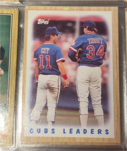 1987 Topps #581 Cubs Leaders Ron Cey Steve Trout — front