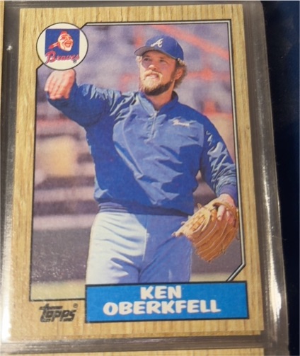 1987 Topps #627 Ken Oberkfell — front