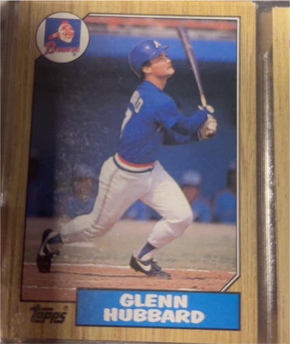 1987 Topps #745 Glenn Hubbard — front