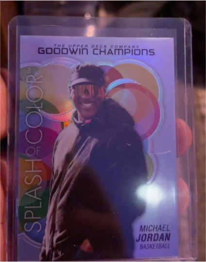 2023 Upper Deck Goodwin Champions #SCP-76 Michael Jordan Splash of Color Rainbow — front