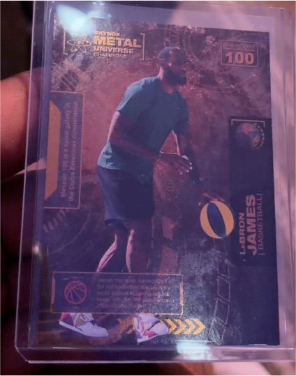 2021 Skybox Metal Universe Champions #100 LeBron James — front