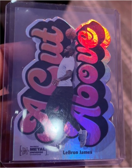 2021 Skybox Metal Universe Champions #ACA-20 LeBron James A Cut Above Die-Cut — front