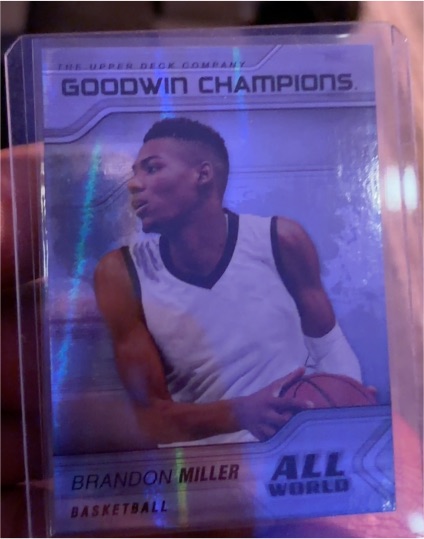 2023 Upper Deck Goodwin Champions #AW-12 Brandon Miller All World — front