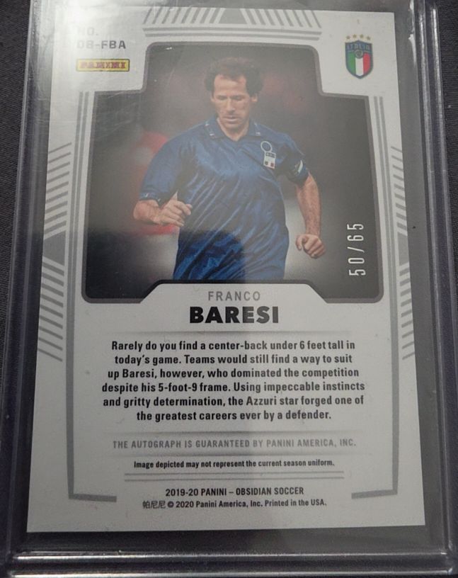 2019-20 Panini Obsidian Soccer #OB-FBA Franco Baresi — front