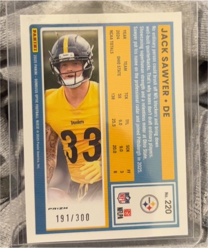2025 Panini Donruss #390 Jack Sawyer — front