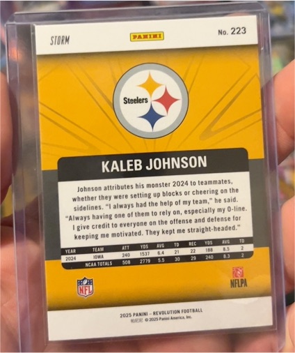 2025 Panini Revolution Football #223 Kaleb Johnson — front