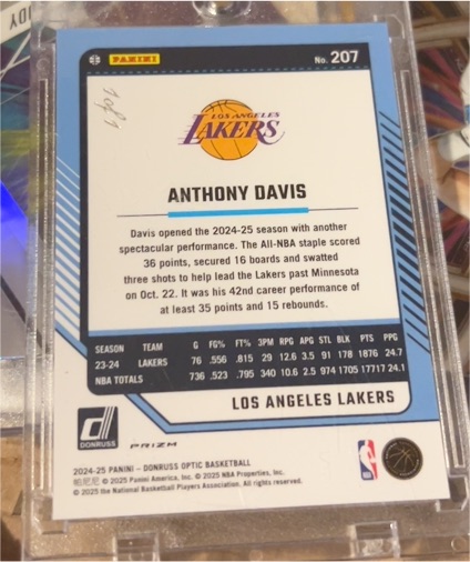 2024-25 Panini Donruss #207 Anthony Davis — front