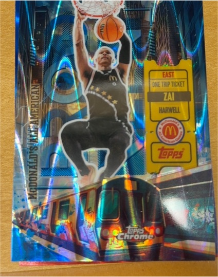2025 Topps Chrome McDonald's One Trip Ticket #HR-5 Zai Harwell — front