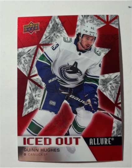 2021-22 Upper Deck Allure Iced Out #IO-2 Quinn Hughes — front