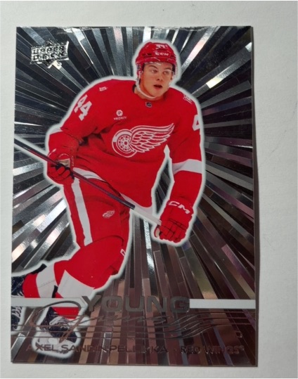 2025-26 Upper Deck Series 2 Young Guns Outburst #484 Axel Sandin Pellikka — front