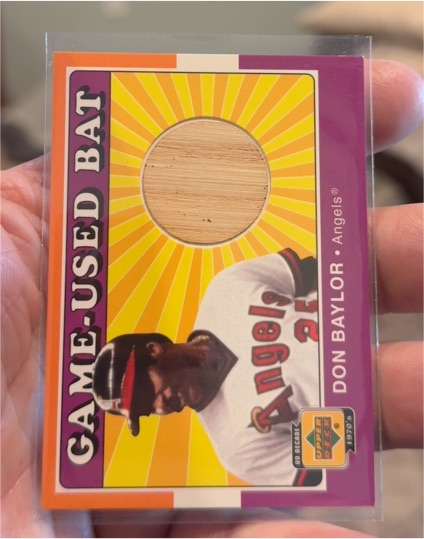 2001 Upper Deck Decade 1970's Game-Used Bat #B-DB Don Baylor — front