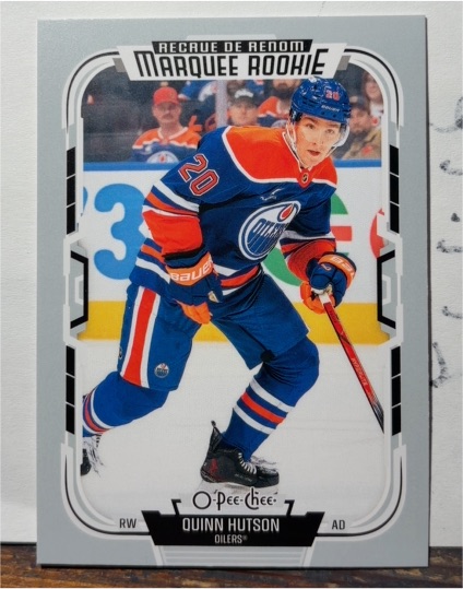 2025-26 O-Pee-Chee #544 Quinn Hutson Marquee Rookie — front