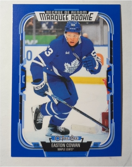 2025-26 O-Pee-Chee #590 Easton Cowan Marquee Rookie — front