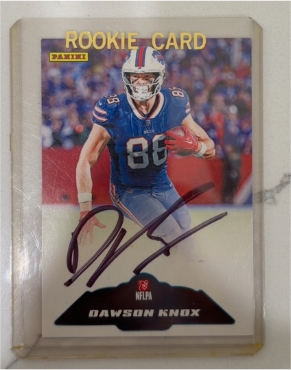 2019 Panini Playoff #283 Dawson Knox Rookie Card — front