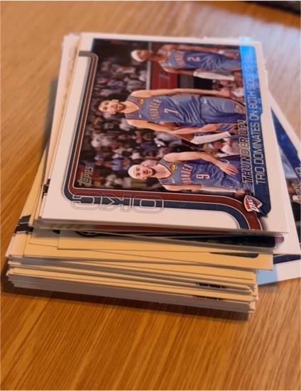 2025 Topps OKC Thunder Duo Basketball Card — front