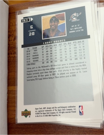 1992-93 Upper Deck #193 Larry Hughes — front