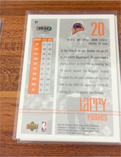 2001-02 Upper Deck #27 Larry Hughes — front
