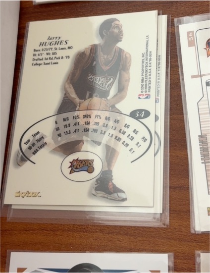 2002 Fleer #34 Larry Hughes — front