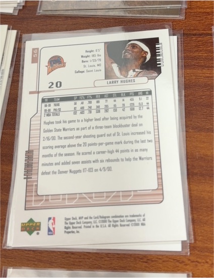 1999 Upper Deck #56 Larry Hughes — front