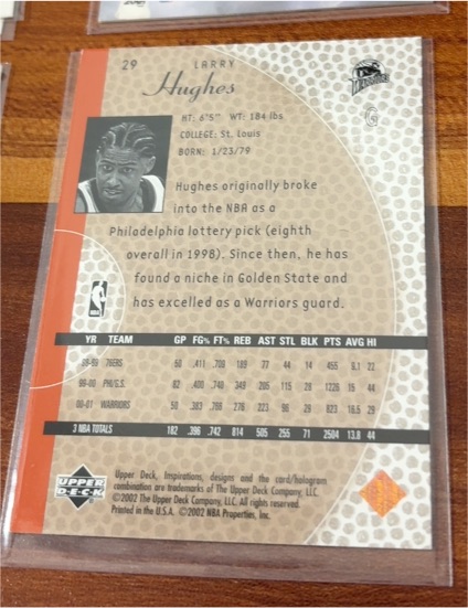2001 Upper Deck #29 Larry Hughes — front