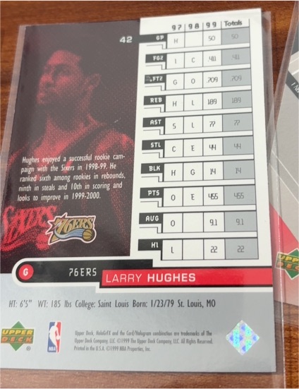 1998-99 Upper Deck #42 Larry Hughes — front