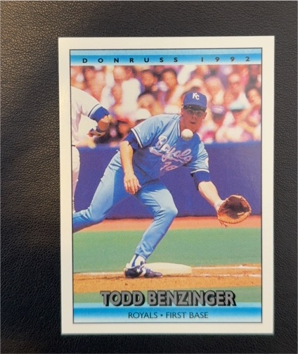 1992 Donruss #536 Todd Benzinger Kansas City Royals — front