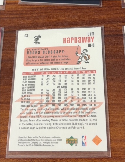 1993-94 Upper Deck #239 Tim Hardaway — front