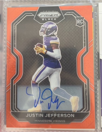 2020 Panini Prizm Black #398 Justin Jefferson — front