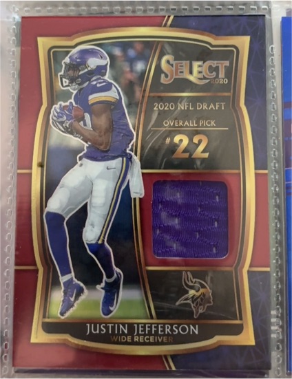 2020 Panini Select Draft #DS-JJE Justin Jefferson — front