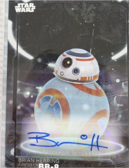 2019 Topps Star Wars Rise of Skywalker Series 1 Brian Herring BB-8 Auto — front