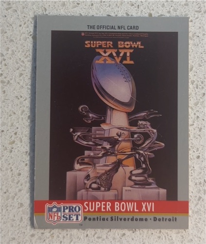 1990 Pro Set Super Bowl XVI #16 — front