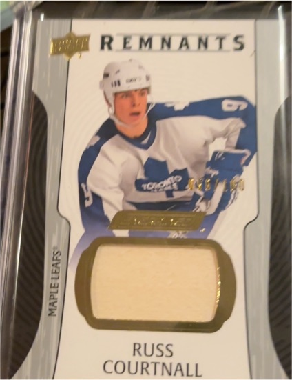 2025 Upper Deck Engrained Remnants #R-RC Russ Courtnall — front