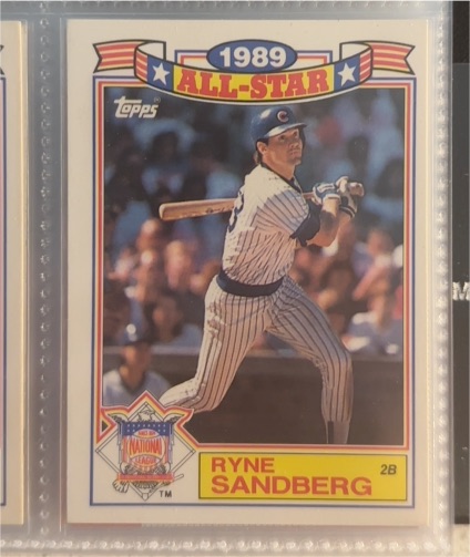 1990 Topps #3 Ryne Sandberg 1989 All-Star Commemorative Set — front