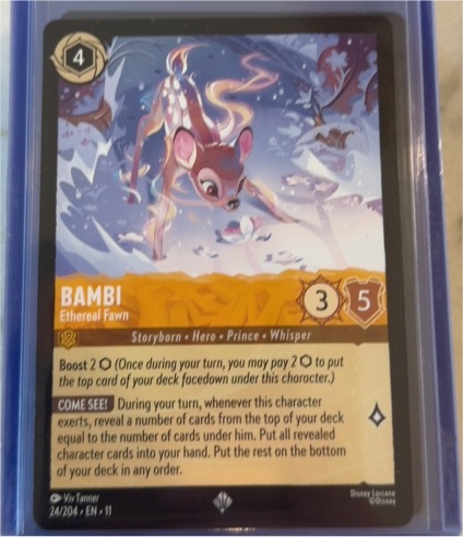 Disney Lorcana Winterspell #24 Bambi Ethereal Fawn — front