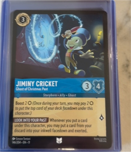 Disney Lorcana Winterspell #146 Jiminy Cricket - Ghost of Christmas Past — front