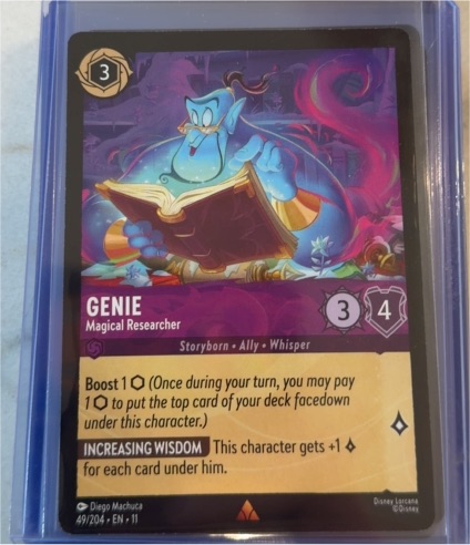 Disney Lorcana Winterspell #49/204 Genie - Magical Researcher — front