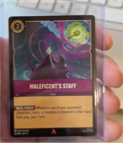 Disney Lorcana Azurite Sea #65 Maleficent's Staff — front